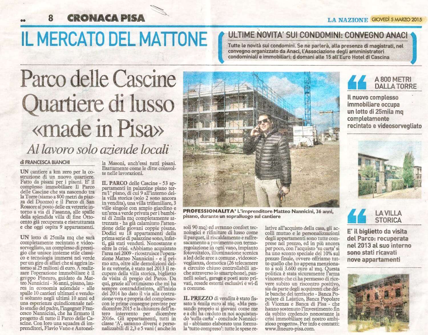 Articolo stampa Fineuro Pisa