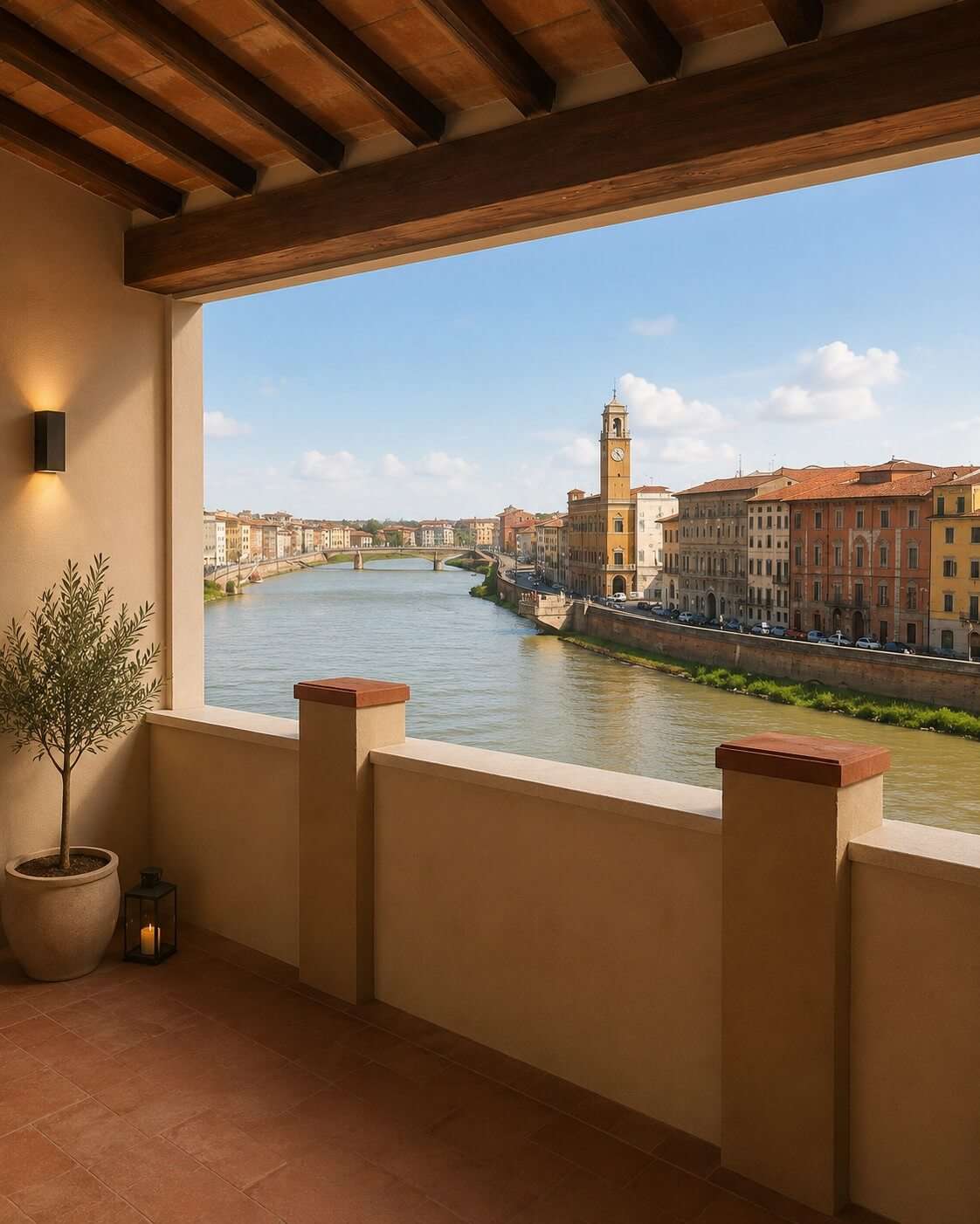 Scorcio del Lungarno di Pisa