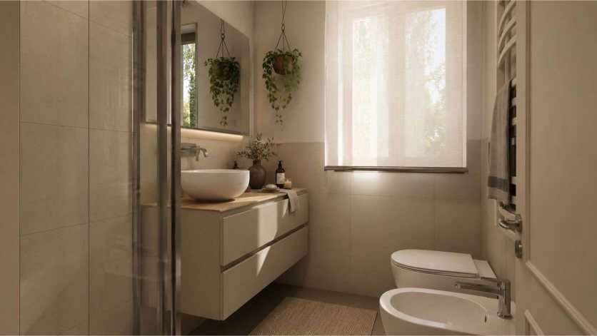 Bagno appartamento nuova costruzione Pisa