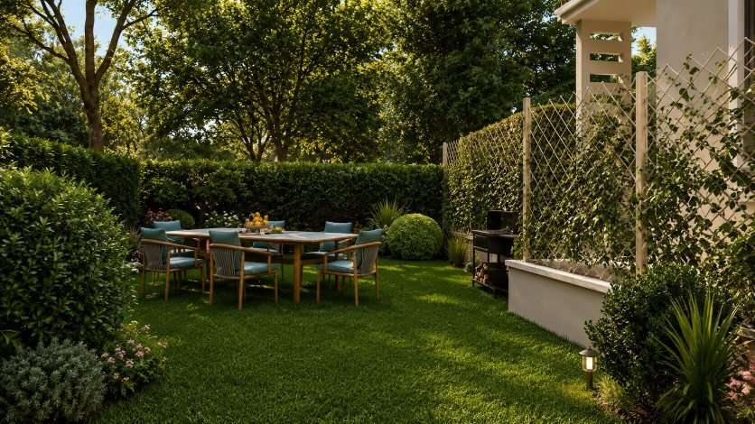 Giardino appartamenti bifamiliari Pisa