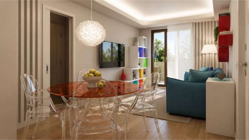 Soggiorno moderno appartamento Pisa