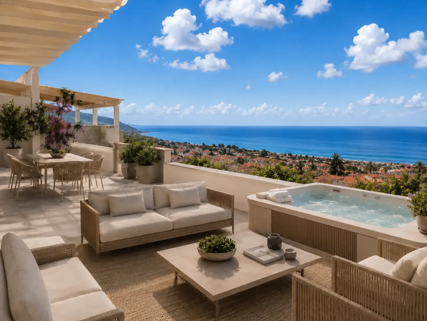 Terrazza panoramica con jacuzzi